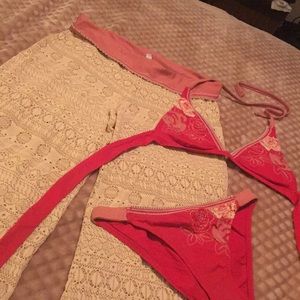 3 piece bikini and pant set